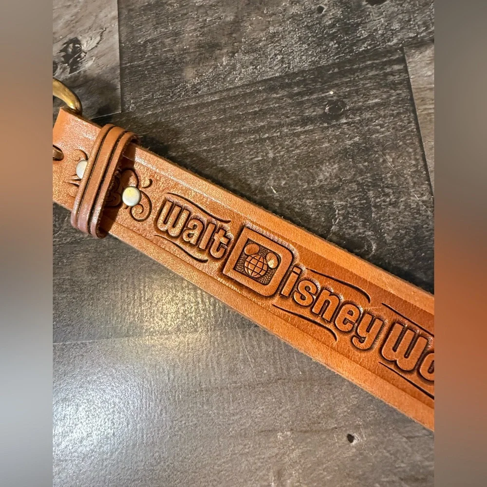Vintage Walt Disney World Leather Belt | Chambers Phoenix | Yth/Kids | Made‎ USA